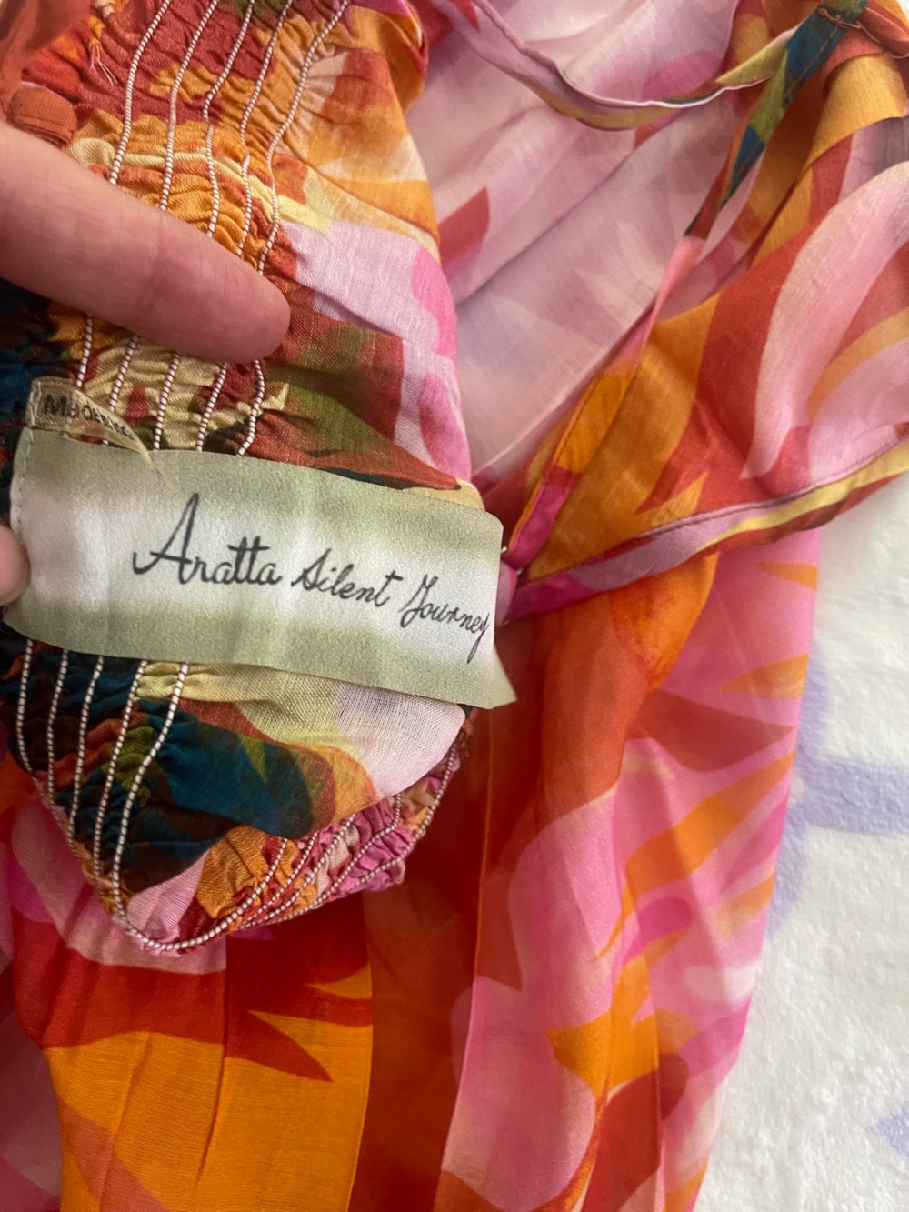 NWT Aratta🌹 Silent Journey Floral Rose Midi/MaxiDress | Sheer | Side Pockets - Picture 3 of 13